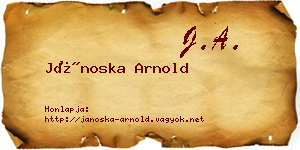 Jánoska Arnold névjegykártya